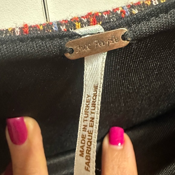 Free People Brown Tweed Long-Sleeve Square Neck Mini Dress - Picture 4 of 8